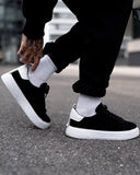Bobe Suede Belted New Sneakers Black White (3)