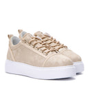 Men's Low Top Sneakers Crowned Shoes Camo Taupe (2)