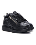 Stitched’n’Zipped Men’s Chunky Sneakers in Black (2)
