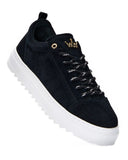 Men’s Low Top Sneakers Genuine Leather Shoes Black (4)