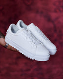Men's Low Top Sneakers Shoes White (6)
