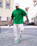 Men's Bicolor High Sneakers in Green-White (8)