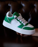 Men's Bicolor High Sneakers in Green-White (9)