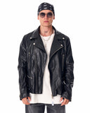 Men's Leather Biker Jacket "Tupac" Black (4)