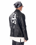 Men's Leather Biker Jacket "Tupac" Black (6)