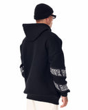 Men's Oversized Sleeve Signature Detailed Black Hoodie (3)