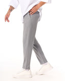 Gray Casual Slim-Fit Trousers (5)
