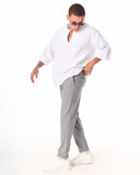 Gray Casual Slim-Fit Trousers (7)