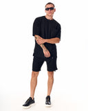 Men's Full Black Short Tracksuit (7)