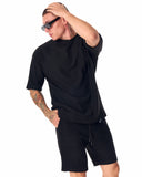 Men's Full Black Short Tracksuit (9)