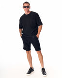 Men's Full Black Short Tracksuit (11)