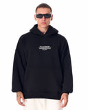 Up and Down Oversized Black Hoodie