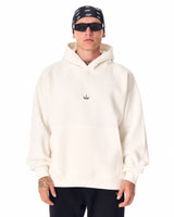 Hoodie Oversize Blanc de Culture Urbaine