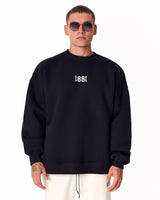 Suéter Preto Oversized Bordado 1881