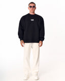 1881 Embroidered Oversized Black Sweatshirt (10)