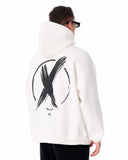 Men's Oversized Hoodie X-Mark White (6)