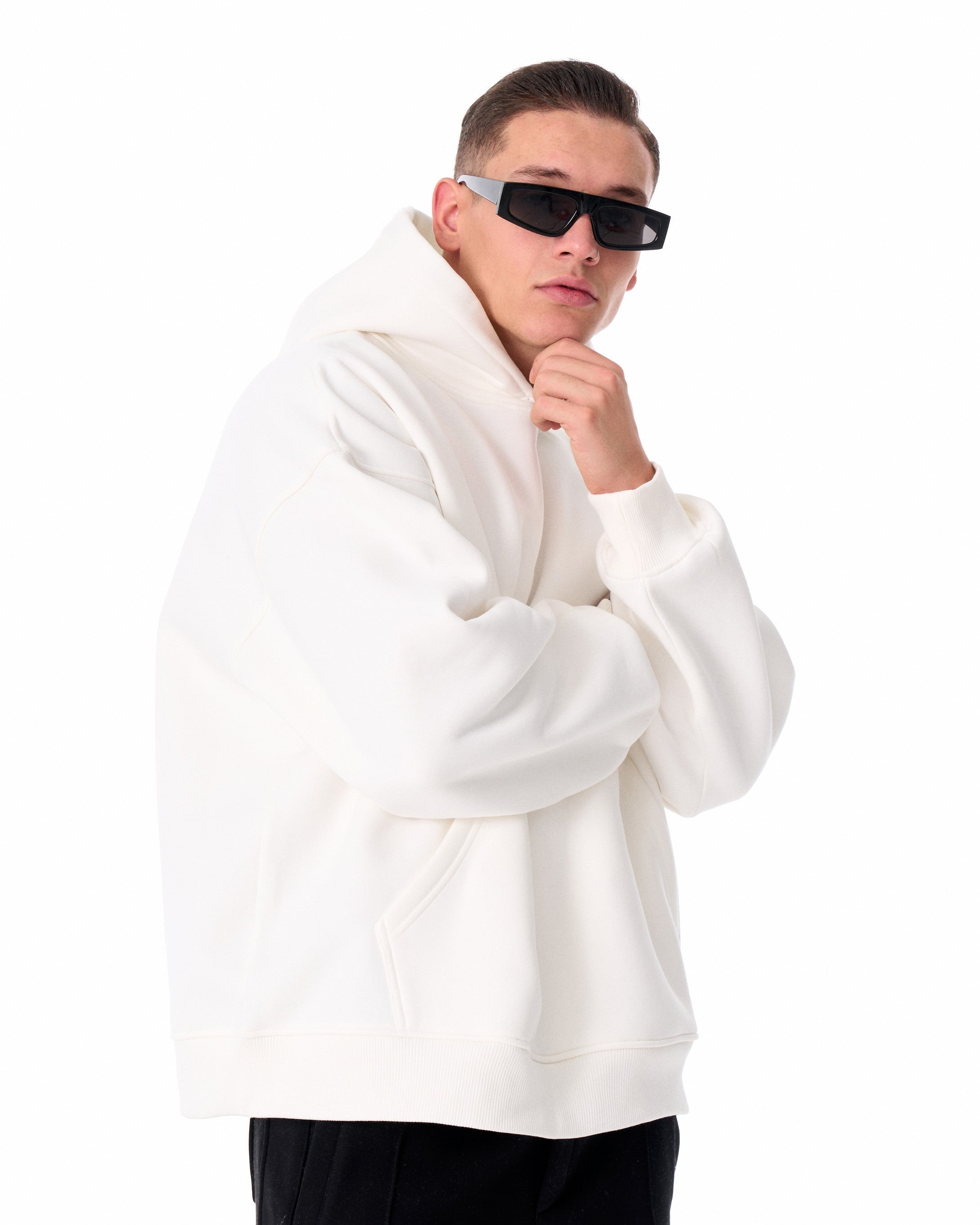 Men's Oversized Hoodie X-Mark White | Martin Valen