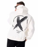 Men's Oversized Hoodie X-Mark White