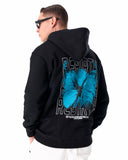 Butterfly Rebirth Oversized Black Hoodie (8)