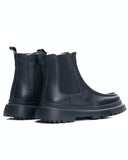 Black Suede Slip On Genuine Leather Boots For Men (3)