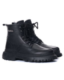 Durabilita Black Genuine Leather Boots For Men