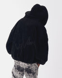 Black Plush Zipper Hoodie with 3D Embroidery (23)