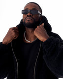 Black Plush Zipper Hoodie with 3D Embroidery (24)