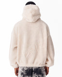 Beige Plush Hoodie With Embroidery Print (12)