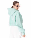 Women's Oversized Crop Hoodie Mint Green (9)