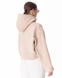 Women's Oversized Crop Hoodie Beige (4)