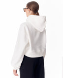 Women's Oversized Crop Hoodie White (4)