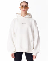 Etnosign Felpa con Cappuccio Oversize Bianca per Donna