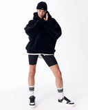 Women's Oversized Plush Hoodie in Black (11)