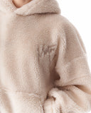 Women's Oversized Plush Hoodie in Beige (6)