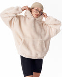 Women's Oversized Plush Hoodie in Beige (11)