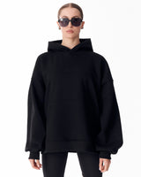 Felpa con Cappuccio Nera Monarch Loop per Donna