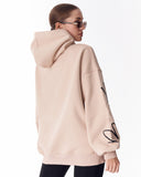 Women's Oversized Hoodie Martin Valen Beige (9)