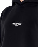 "Slogan" Puff Printed Women's Extra Oversized Hoodie Black (4)