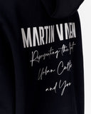 "Slogan" Puff Printed Women's Extra Oversized Hoodie Black (10)