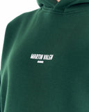 "Slogan" Puff Printed Women's Extra Oversized Hoodie Green (4)