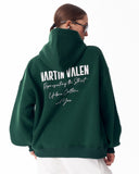 "Slogan" Puff Printed Women's Extra Oversized Hoodie Green (5)
