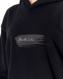 Rebirth Women's Blue 3D Printed Oversized Black Hoodie (5)
