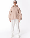 Back Embroidery Oversized Beige Hoodie For Women (10)
