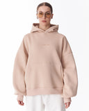 Back Embroidery Oversized Beige Hoodie For Women (3)