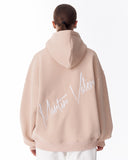 Back Embroidery Oversized Beige Hoodie For Women (6)