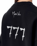 '777' Women's Oversized Designer Sweatshirt in Black (8)