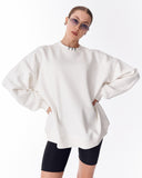 '777' Women's Oversized Designer Sweatshirt in White (11)