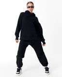 Women's Full Black Oversized Tracksuit (6)