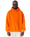 Minimalist Sleeve Printed Orange Oversized Hoodie (9)