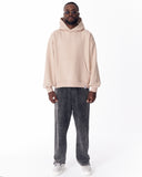 Puff Hood Oversized Beige Hoodie (17)